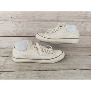 Po Zu Mens Off White Sneakers Size 42 (US 9) Low Top Shoes